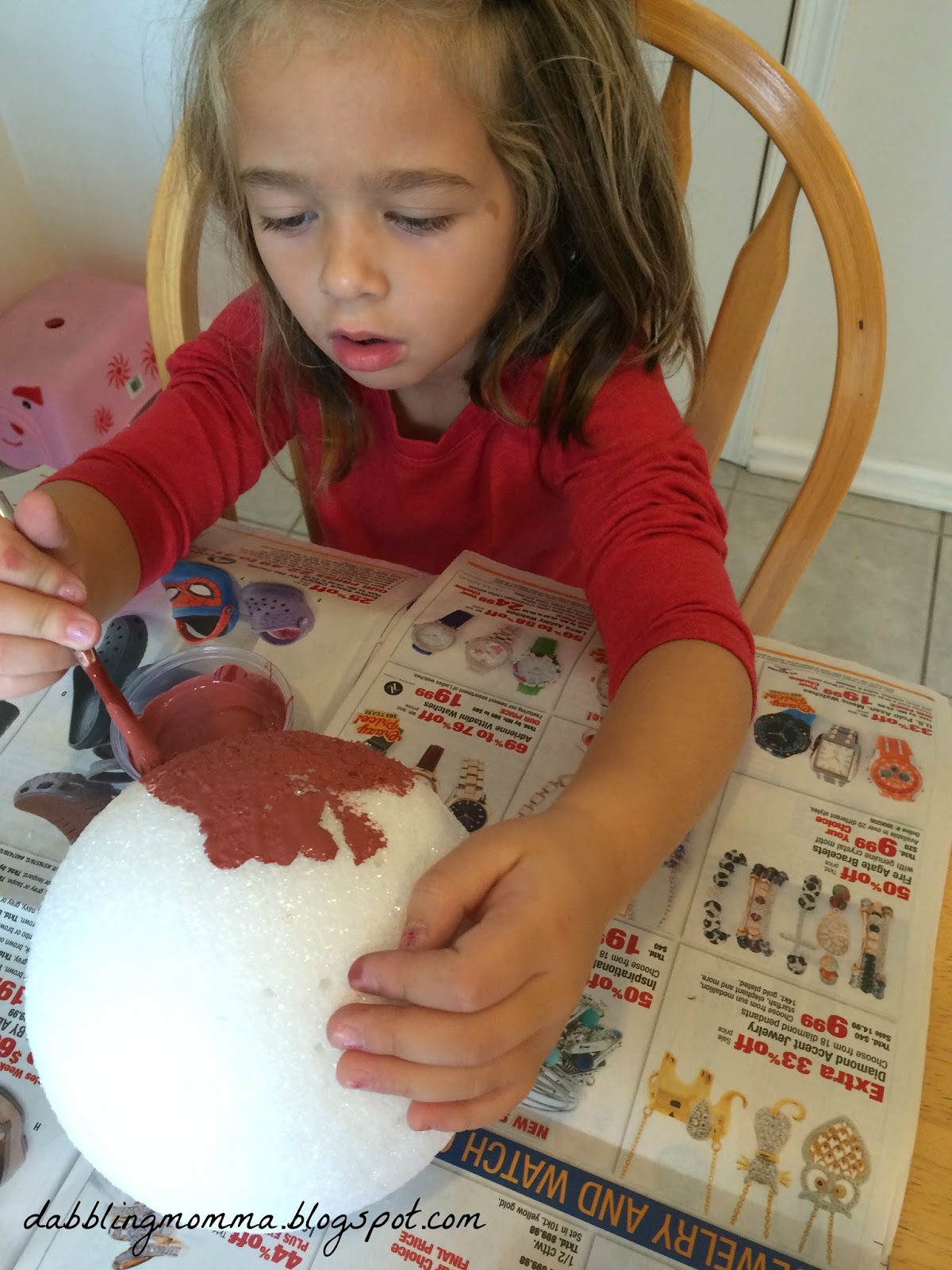 Dabblingmomma: Styrofoam Turkey Craft